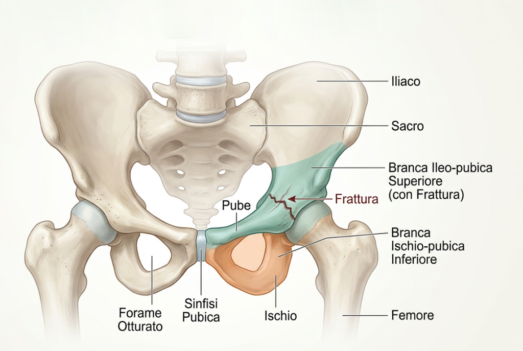 anatomia della rattura branca ileo pubica e ischio pubica
